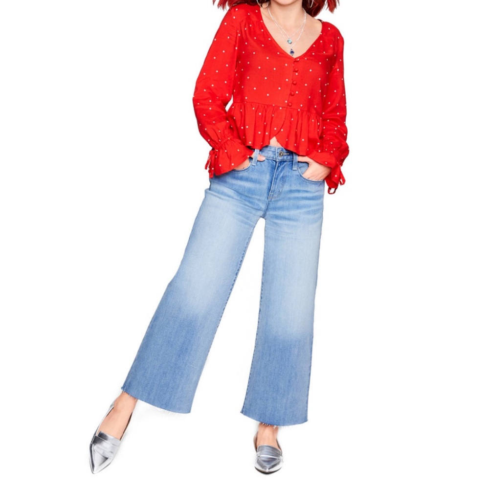 High rise wide leg crop jeans by Arizona/size 9 - Picture 1 of 6